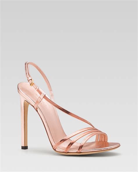 rose gold gucci slides